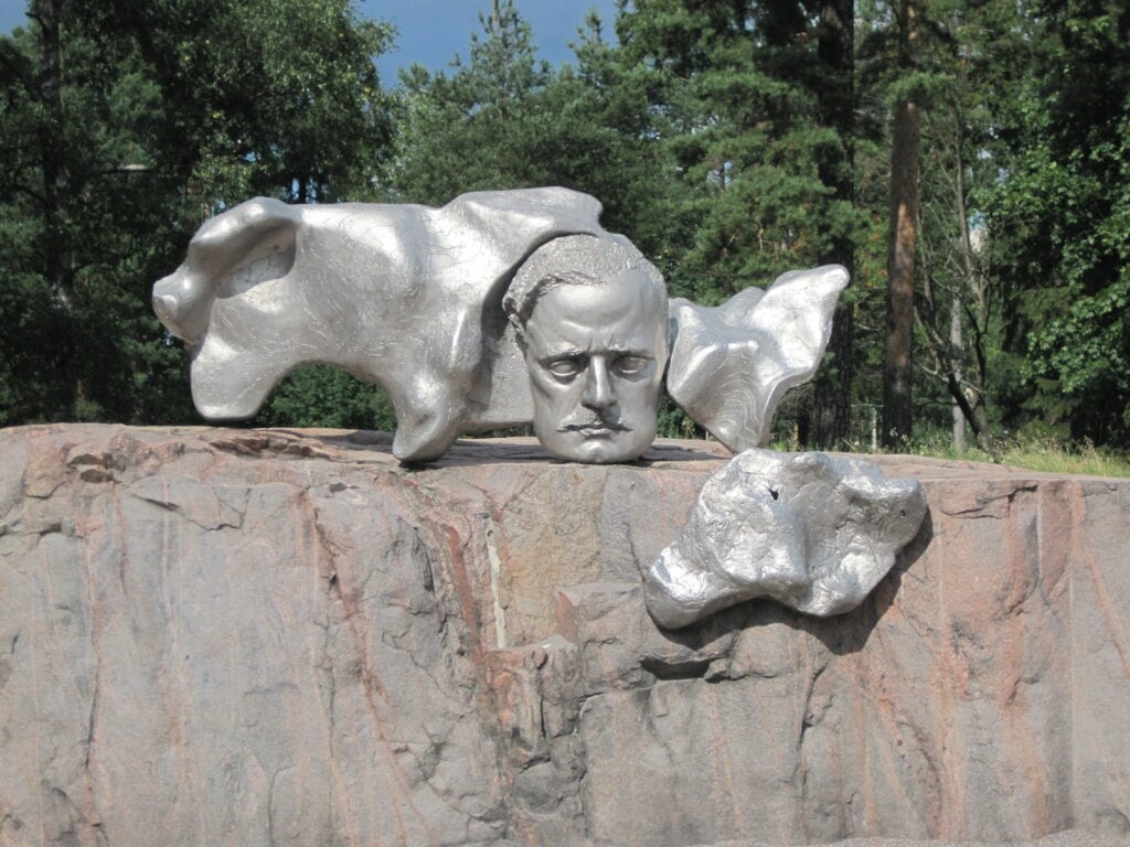 Close-up of Sibelius Park monument.