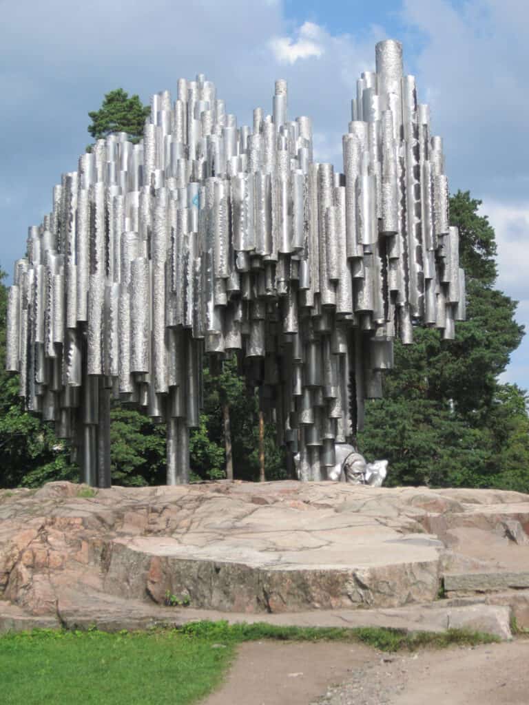 Sibelius Park monument in Helsinki, Finland.