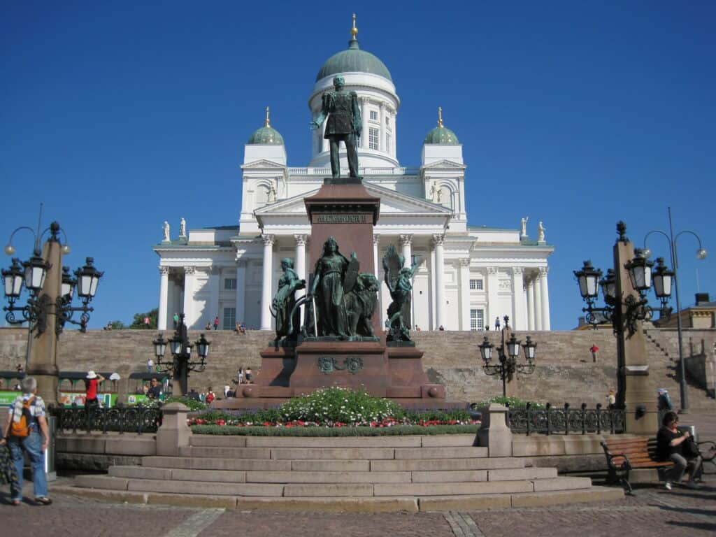 Senate Square in Helsinki, Finland.