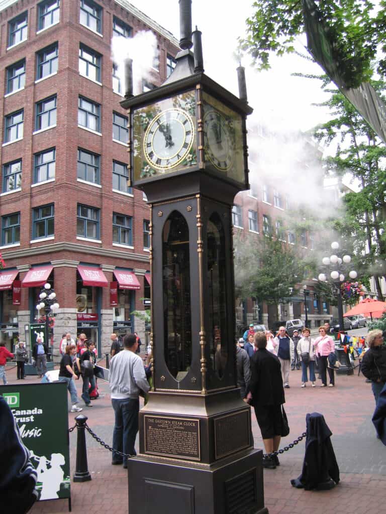 Steam Clock in Vancouver's historic Gastown District.