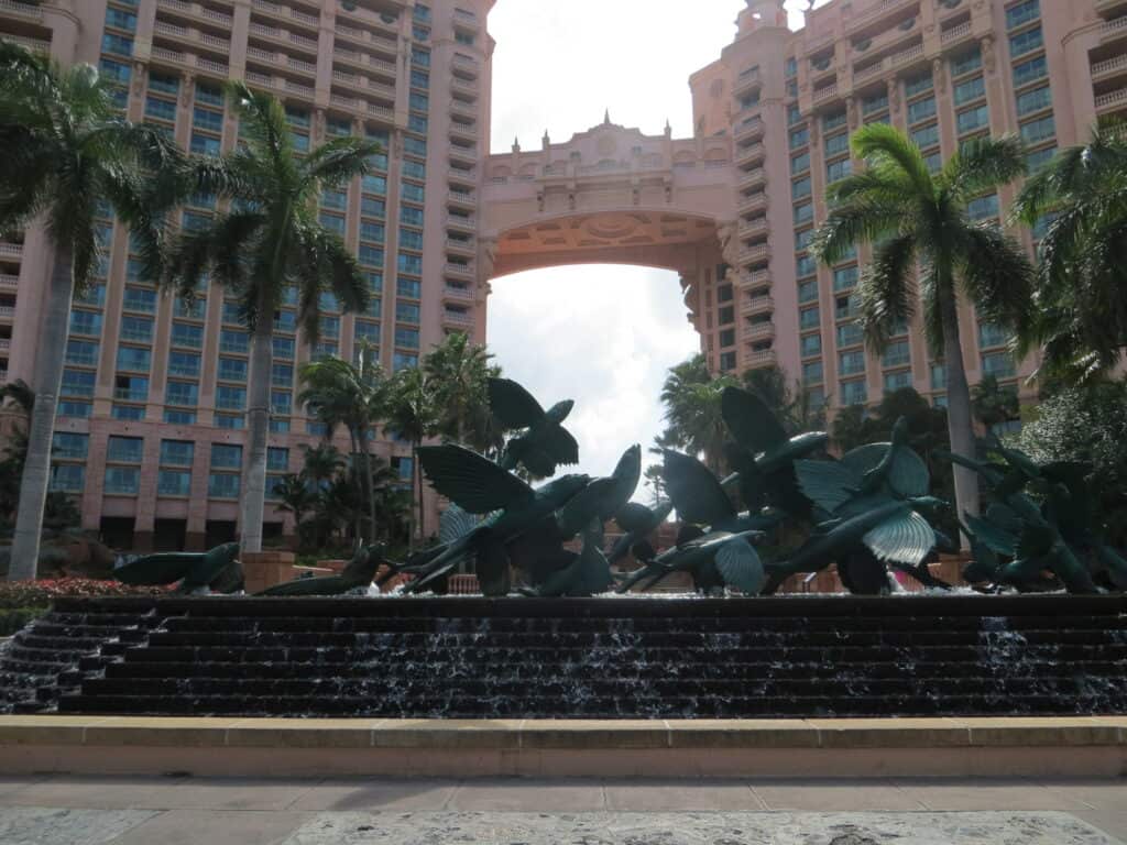 Exterior of Royal Tower at Atlantis Resort Bahamas.