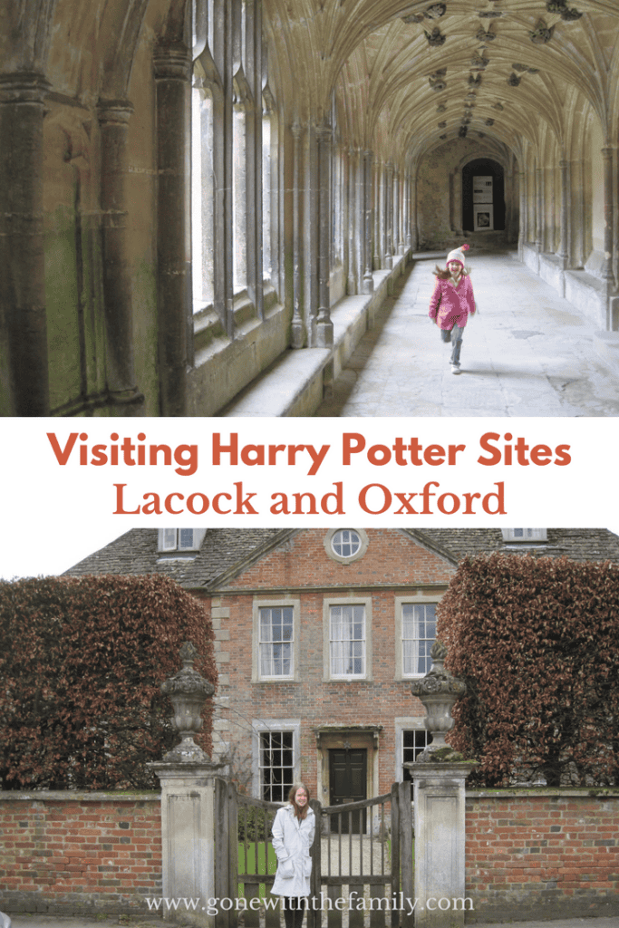 image for pinterest for tour of harry potter filming sites in Lacock, Oxford and London.