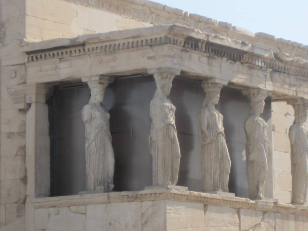 The Caryatids - the Acropolis, Athens, Greece.