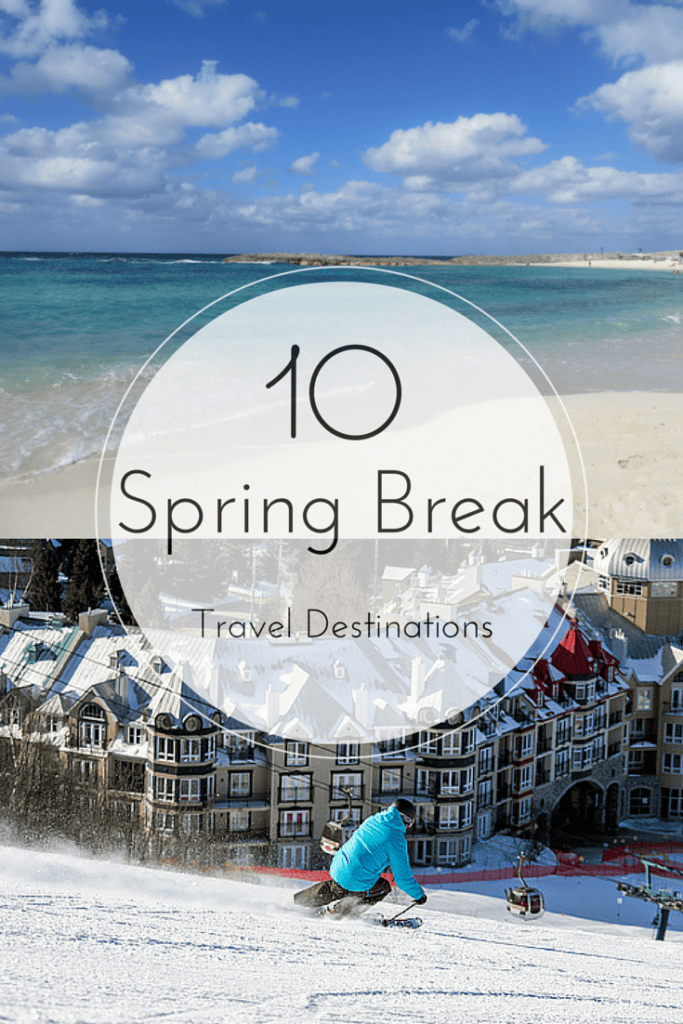 Spring Break Travel Destinations - image for Pinterest.