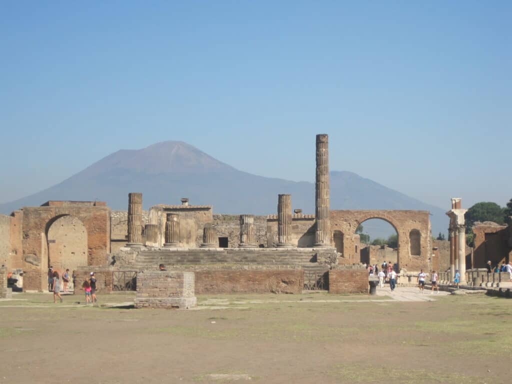 The ruins of Pompeii.