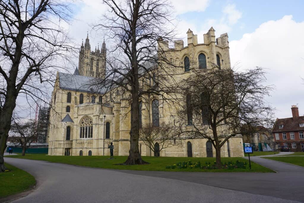 The grounds of Canterbury Cathedral.