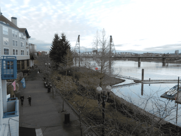 portland, oregon view from riverplace