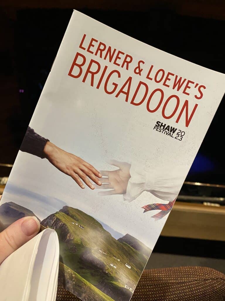 Program for Brigadoon at the Shaw Festival.