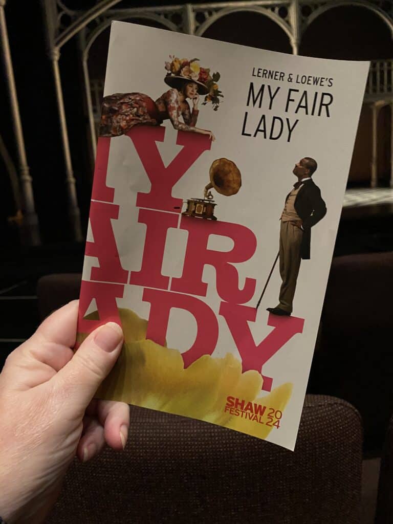 Program for My Fair Lady at the Shaw Festival 2024.