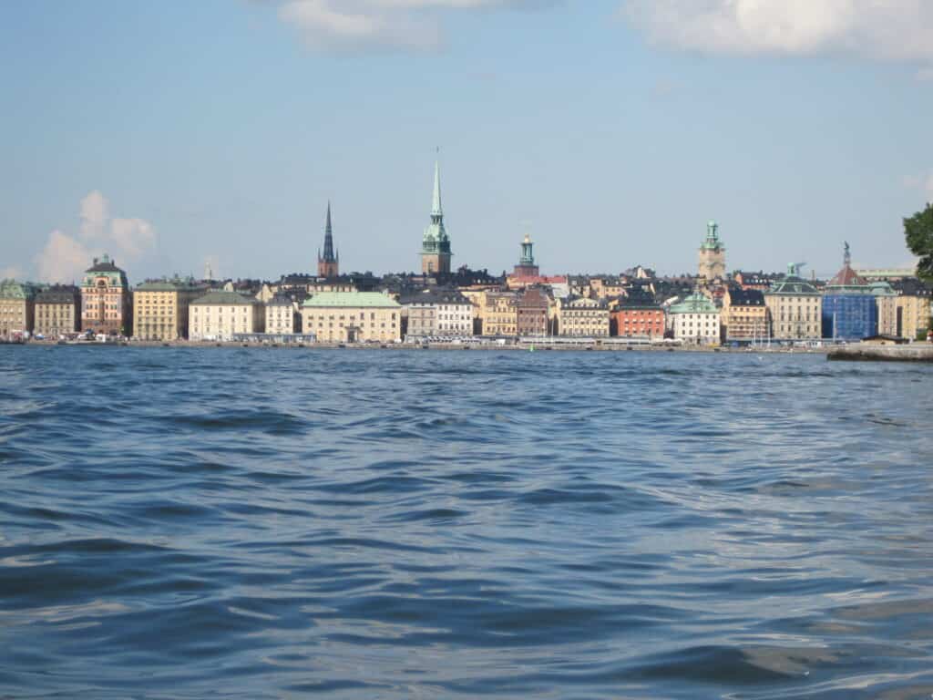 View of Stockholm from the water.