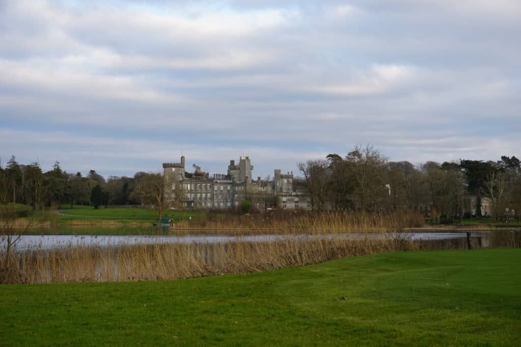 Dromoland Castle viewed from the driveway.
