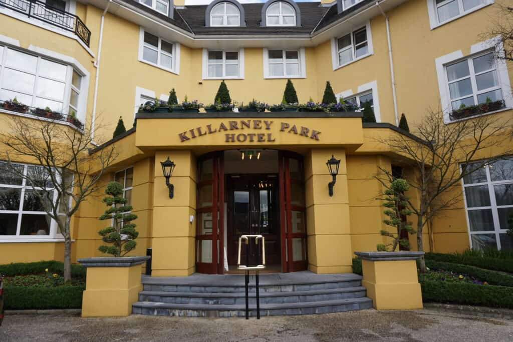 Front entrance to Killarney Park Hotel.
