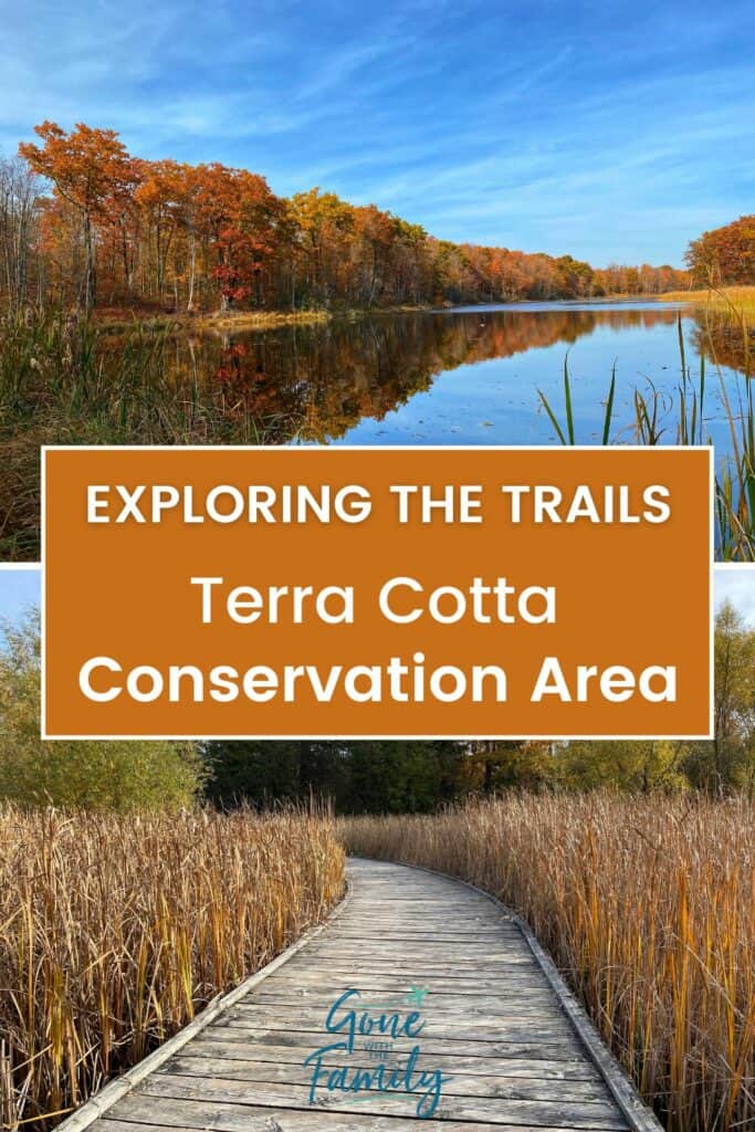 Pinterest image for Exploring the Trails at Terra Cotta Conservation Area.