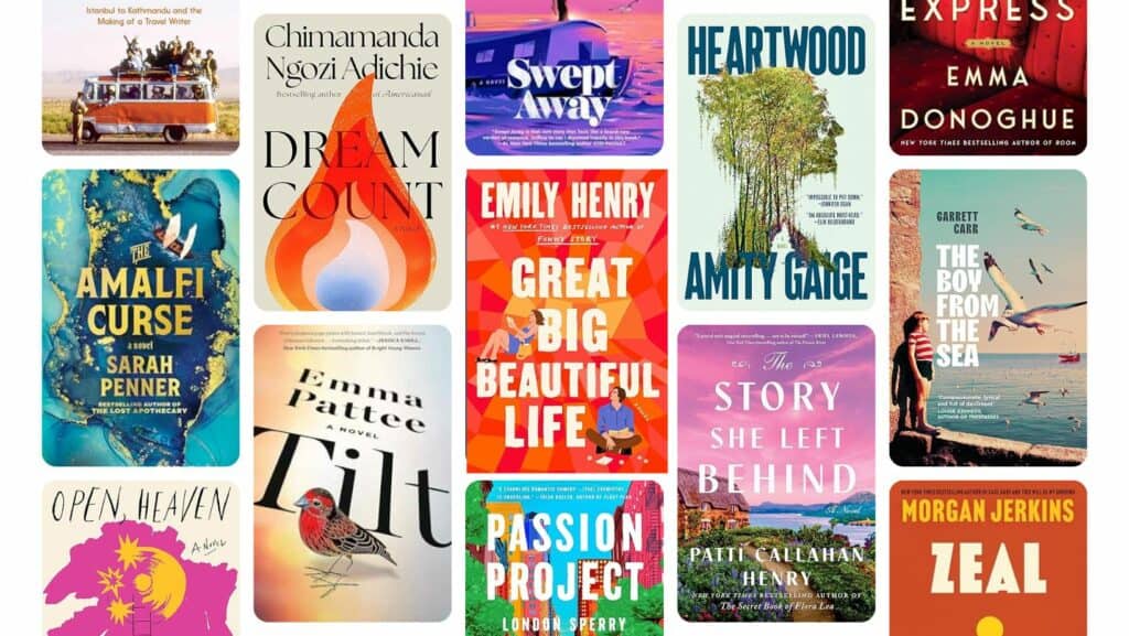 grid of book covers for spring 2025